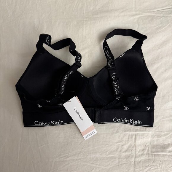 Calvin Klein Icon Cotton Logo Bra - Picture 2 of 4